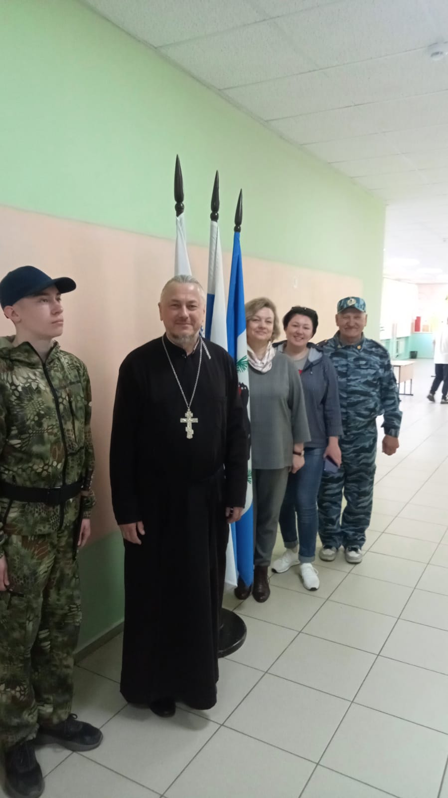 торжественное открытие учебно-военных сборов десятиклассников Киренского храма